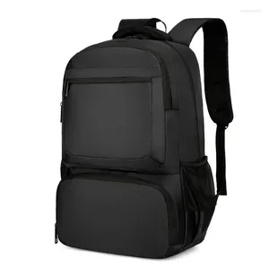 Рюкзак Оксфорд большой вместимости для мужчин, черный многофункциональный рюкзак для ноутбука 15,6 дюйма