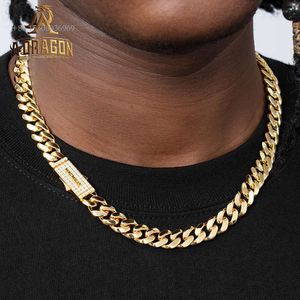 VVS VVS Moissanite Diamond Class Oro riempito da 6-18 mm Sier Miami Cuban Link Chain