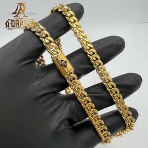 Hot Selling 16mm 10K 14k Solid Gold Miami Hip Hop Style Real Cuban Chain Necklace Fine SMYELLT FÖR MÄN KVINNOR