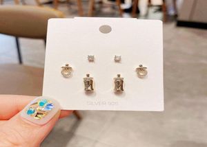 Stud Exquisite 3 Pairs Cute Small Milk Bottle Earrings Set For Women Girls Gold Color Plated Fashion JewelryStud8655884