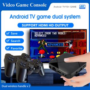 Konsollar Retro Video Oyunu Konsolu Süper Konsol M8 Mini Video Oyunları 2.4G PS1/DC/MAME/SS için Kablosuz Gamepad Hediye Oyunu Kutusu 40000+