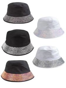 Designer Womens Bucket Hats Vacation Sunshade Hat Mens Casual Diamond-Errusted Wide Brim Hats