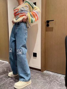 Jeans kvinnors designer byxa ben öppna täta damer fleece förtjockas varma byxor lägger bantning jean byxor märke kvinnor kläder broderi