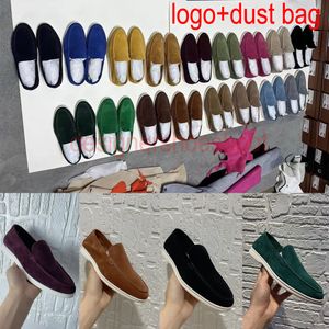 Summer Walk Shoes LP Flat Casual Moccasin Shoes For men Women Loro Piano Shoe Loafers Suede Causal Metal Charms Beanie Shoes Comfortable Soft Flat Shoes Plus Size 46