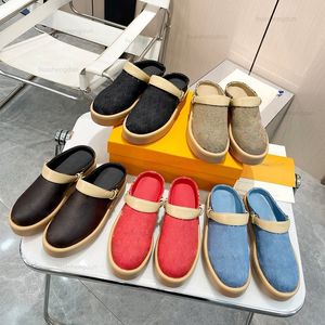 aspen platform clog Heel strap slippers which debossed flax blue black Treaded Micro Outsole Lining Clogs Slippers Comfortable Slipper