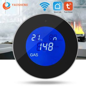 Detector Yaosheng 210W Tuya WiFi Gas Detector SmartLife App Control可燃性天然ガス漏れアラームセンサー用セキュリティアラーム用