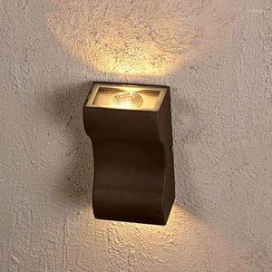 Lampa ścienna 6W Wodoodporna AC85-265V Montowana powierzchnia LED Światło Nowoczesne nordyckie lampy luminarne w pomieszczeniach weranda na zewnątrz