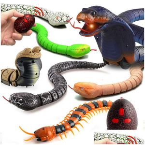 Electric/Rc Animals Electricrc Rc Snake Robots Toys For Kids Boys Children Girl 5 6 7 8 Years Old Gift Remote Control Prank Simation Dhcse