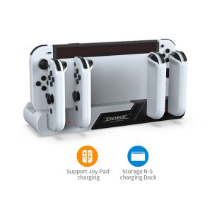 Caricabatterie per Nintendo Switch / OLED Joycon Supporto per caricabatterie Controller di gioco Dock station di ricarica rapida per accessorio Joycon per Nintendo Switch