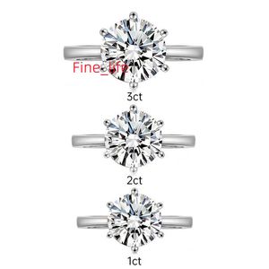 YL Custom VVS1 Moissanite Solitaire Rings Diamond Classic Sterling S925 Silver D-Color Western Wed Moissanite Ring Wholesale