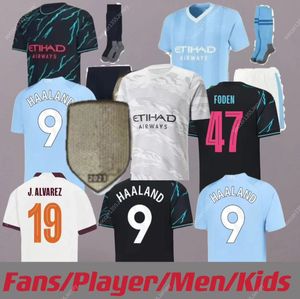 Soccer Jerseys HAALAND 23 24 DE BRUYNE PHILLIPS MANS CITIES GREALISH FERRAN MAHREZ FODEN BERNARDO JOAO CANCELO Z RODRIGO Football Shirt Men Kids Kit Sets Uniforms