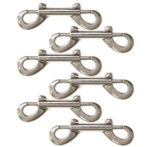 6st Metal Double Ended Spring Clip Hook Quick Link Carabiner Swivel Eye Bolt Snap Diving Buckle Accessories Equipment 240223