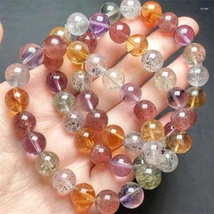 Link Bracelets Natural Colored Mica Bracelet Gemstone Crystal Jewelry Bangle For Women Healing Bohemia Holiday Gift 1pcs 10MM