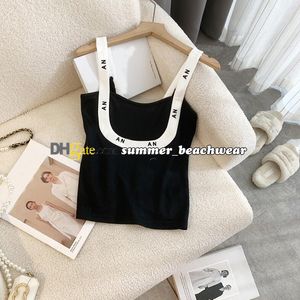 Sexy Knit Tank Top Casual Summer Camisole Designer Printed Sleeveless Knit Vest Sport Breathable Yoga Vest Tops