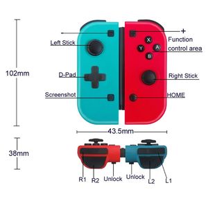 2024 Nintendo Switch için Kablosuz Bluetooth Pro Gamepad Joystick Kablosuz Tutma Joy-Con Sol ve Sağ Tutamak Anahtarı Oyun Denetleyicileri Perakende Kutusu ile