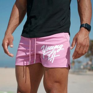 2024 US short sleeved mens summer quick drying net casual sports shorts running squat basketball fitness pants 240227