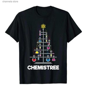 القمصان للرجال الكيميائيات من النوع الثقيل Sweatshirt Science Funny Christmas Tree Boy Girl فريدة من نوعها للقمصان للرجال Tops Tees Funny New Arrival Graphic Casual T240227