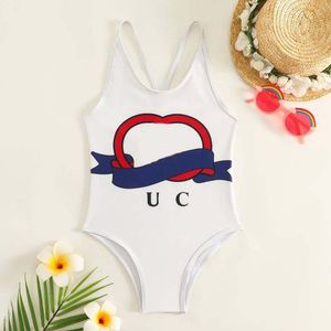 Småbarn Barn Swimwears Girls Kids Enstycken Designer Swimits Bikini Summer Full Letter Tryckt strandpool Sport Badande kostymer Youth Spädbarn 355p#