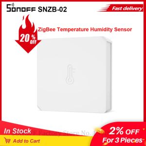 Control Itead SONOFF SNZB02 ZigBee Temperature Humidity Sensor Real Time Monitor Via eWeLink App Works with SONOFF ZigBee Bridge IFTTT