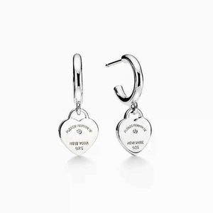 T-Heart Charmearrings Love Stud Earrings 2024 Silver Sterlling Jewelry Desinger Women Valentines Day Party Gift Original Luxury Brand