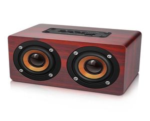 Retro de madeira alto-falante bluetooth alta fidelidade sem fio duplo alto falantes 3d surround alto-falante função alerta voz cartão tf mãos speak8385254