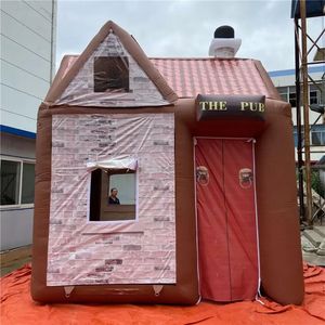 Toptan 6x4x3.5mh (20x13.2x11.5ft) Parti Meydanı Şişirilebilir Kamp Çadır Pop Up Bar Taşınabilir Pub Barınağı Tatil Etkinliği Ücretsiz Gemi