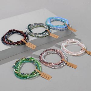 Charm armband mode natursten pärlor 4 st/set healing reiki crystal quartz bangles kvinnor män energia meditation gåvor