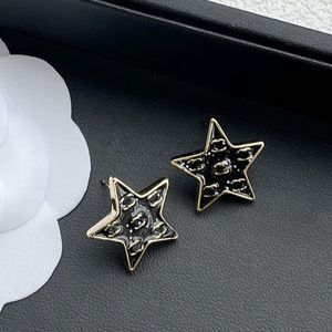 Black Luxury Star Earring Boutique Style Charm Ear Stud High Quality Love Gift Jewelry Earring Box Packaging Women Studörhängen