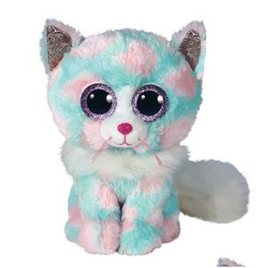 Plush Dolls Big Eyes Stuffed Toy Animal Fox Deer Dog Cat Rabbit Monkey Doll Gift Wholesale Drop Delivery Toys Gifts Animals Dhvil