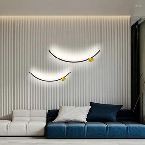 Wall Lamp 2024 Modern Bedroom Living Room Stairway Up And Down Lightings Sofa Background Minimalist Decora Fixtures 96-240v