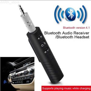 Bluetooth Araba Kiti Universal 3.5 Jack Bluetooth Uyumlu Araba Kiti Aux Audio Alıcı Müzik Resepsiyonu Yayın Araba Kablosuz Alıcı Handsfreel2402