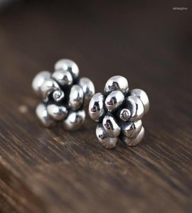 Stud Earrings 925 Sterling Silver Peony Flower Women Vintage Party Wedding Jewelry Gifts For Girls Lovely9488484