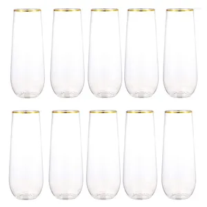 Tumblers Champagne Flutes Crystal Clear Cocktail Cups Drinkware Shatterproof Perfect for Party Wedding Födelsedag