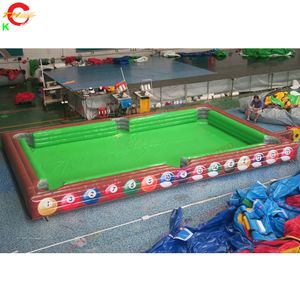 12x6m (40x20ft) Blower Dış Mekan Aktiviteleri Ücretsiz Nakliye Şişme Havuz Masası Futbol Futbol Snooker Field Şişirilebilir İnsan Bilardoları Spor Oyunu Satılık