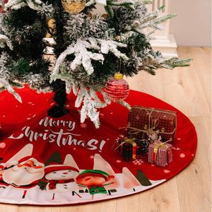 Dekoracje świąteczne 120 cm drzewa spódnica kreskówka Święty Mikołaj świąteczny dywan Wesoły wystrój na Navidad Noel Rok 2024 Prezenty
