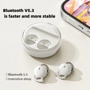 Fones de ouvido novo q26 sono mini pequenos sem fio bluetooth redução ruído fone inear invisível dormir presentes