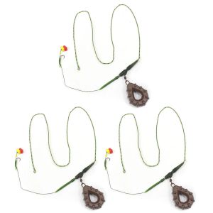 Verktyg 3 Pack Karpfiske Inline Rig Set With Sinker Weight Tail Rubber Tubes Antitangle STEKS Snabbbyte svivlar