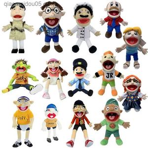 Bonecos de pelúcia 60cm Jeffrey Puppet Doll Jeffrey Hand Puppet Sml Jeffrey Puppet Family True Jeffrey Zombie Boy Hand Puppet Soft Toy Plush Feet Puppet Q240227