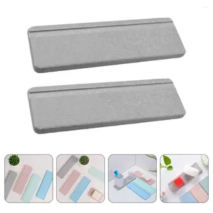 Pillow 2 Pcs Wash Mat Washbasin Cup Bath Tray Household Non-slip Pad For Tub Mouthwash Accessories Soap Diatom Absorbent