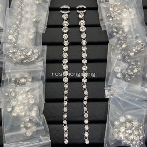 Diamante longo brinco clássico designer brincos marca carta studs mulheres jóias pérola brincos de cristal amante presentes casal 925 prata cobre acessórios de moda