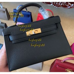 Abendtaschen 2024 Mini-Totes Deisgners Umhängetasche Luxushandtasche handgefertigte hochwertige schwarze Chevre-Lederhandtasche Lammfell Wachsliniennaht viele Farben zur Auswahl