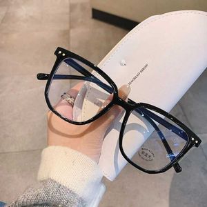Brillengestell, koreanisches Anti-Blaulicht-transparentes Computer-Brillengestell für Damen und Herren, runde Brillen, optische Brillen, Brillen