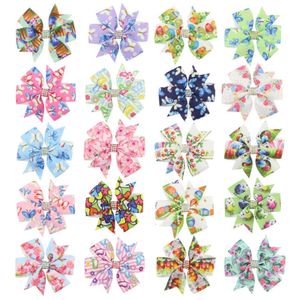 New Kids Hair Accessories Childrens Bow Hair Clip Easter Egg Rabbit Barrettes Bow Accessory