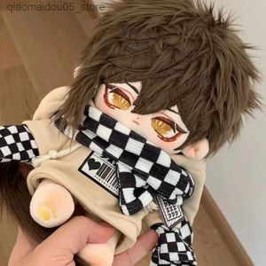 Peluş bebekler 20cm anime oyunu genshin etkisi zhongli rol yapma sevimli ve sevimli yumuşak peluş doldurulmuş bebek elbiseleri giyim oyuncakları peluş hediyeler q240227