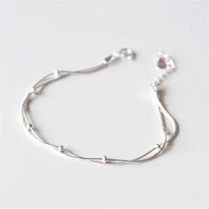 Charm Bracelets Double Layer Chain Round Bead Bracelet&Bangle For Women Elegant Party Birthday Jewelry Gift Sl251