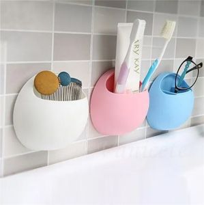 Toothbrush Holder Bathroom Storage Holders Toothpaste Wall Mount Holder Sucker Suction Organizer Cup Rack Office Racks Container LT787