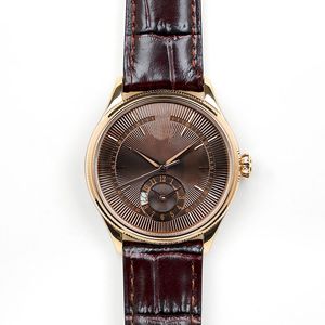 Orologio da uomo Muovo meccanico automatico Orologi neri orologi multifunzionale cinghia di pelle resistente a zaffiro impermeabile da 39 mm Montre de Luxe