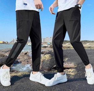 Silk Pants Sports Casual Men039s Large Size Tooling Feet Nine Points Male Crossborder Air Conditioning9379171