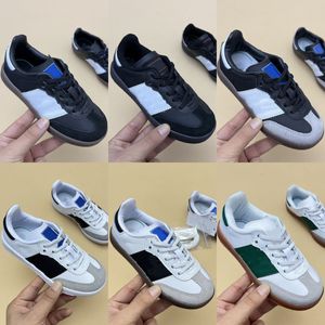 Kids Sneakers Ssambas Running Boys Shoes Girls Children Youth Big Kid gum Shoe Toddler Runner Trainers Could Black White Core Green Brown Footwear Size 24-35