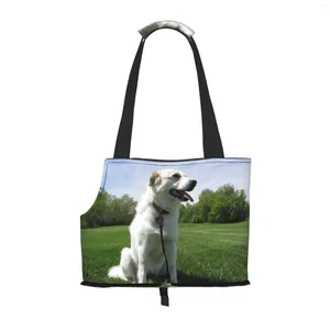 Alışveriş çantaları Beyaz köpek çanta taşıyıcı cep ve güvenlik tether evcil hayvan dış mekan tote çanta için yumuşak taraflı küçük